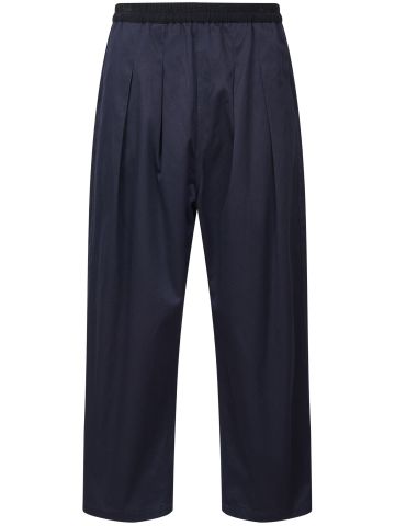 Pantaloni crop ampi blu