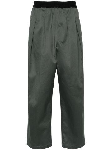 Twill loose-fit trousers