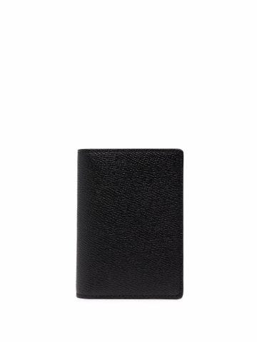 Black wallet with four-point logo