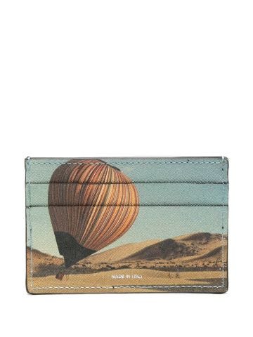 Card case with Signature Stripe Balloon print