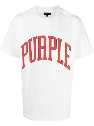 Collegiate logo-flocked T-shirt