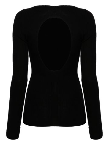 Black sweater with cut-out detail