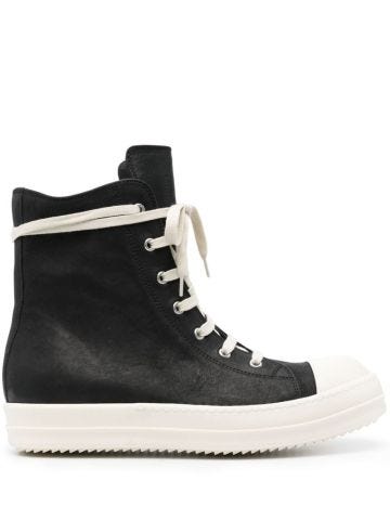 Black leather Lido sneakers