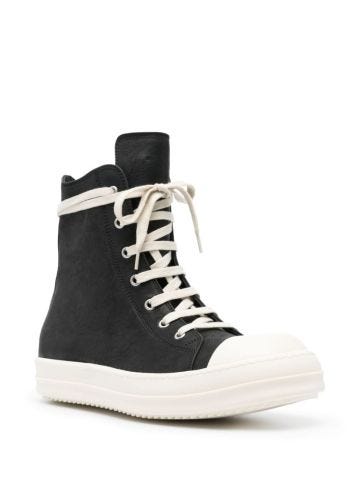 Black leather Lido sneakers