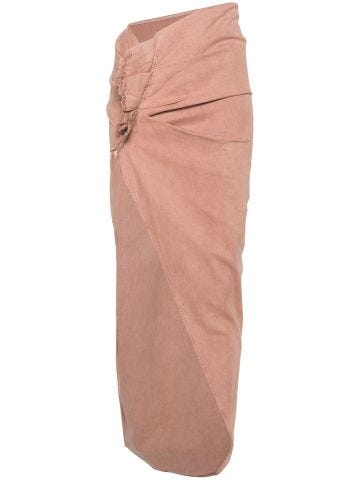 Edfu denim asymmetrical skirt