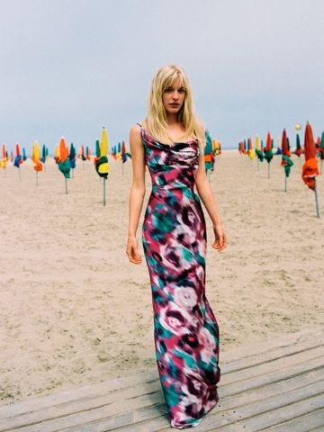 Maxi dress with floral print