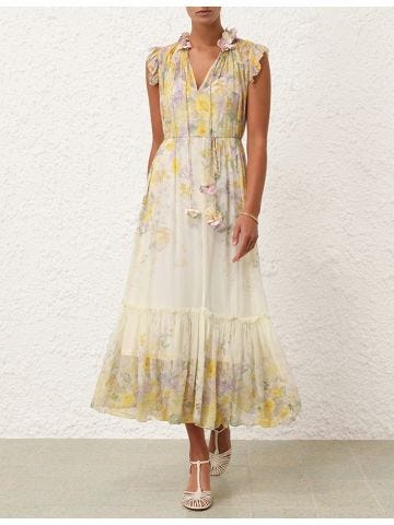 Harmony floral-appliqué dress
