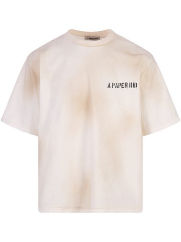 T-shirt con effetto washed