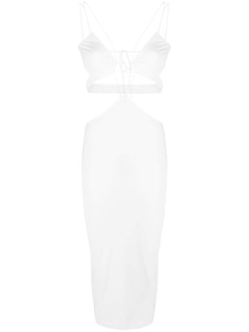 White dress with cut-out detail Klea
