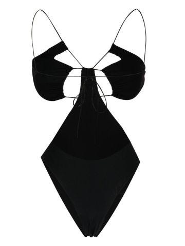 Costume intero nero con dettaglio cut-out