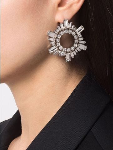 Begum Mini white dangle earrings