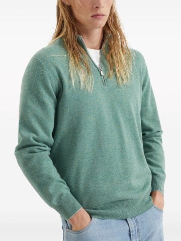 Half-zip cashmere jumper
