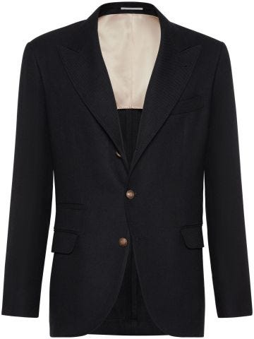 Black blazer with peaked lapels