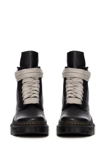 DR.MARTENS X RICK OWENS 1460 dmxl jumbo lace boot in black cow leather