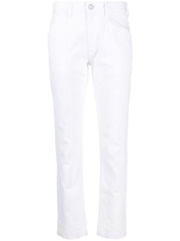 Jeans bianchi Sulanoa slim crop