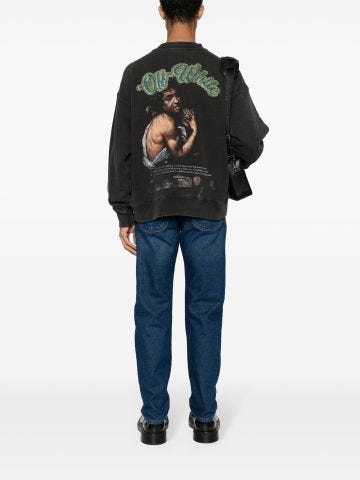 Bacchus-print cotton sweatshirt