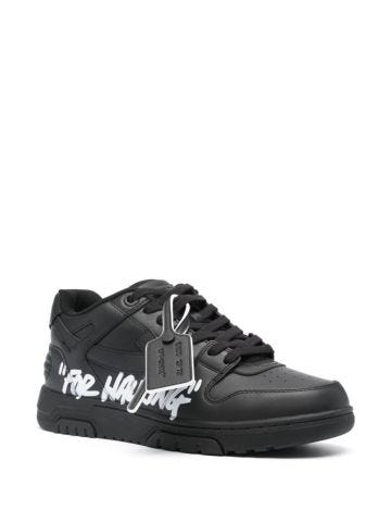 Out Of Office "For Walking" leather black sneakers