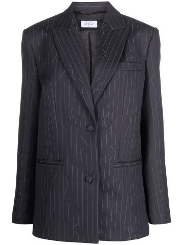 Gray pinstripe blazer