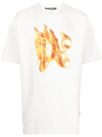 T-shirt Burning con stampa