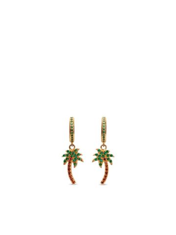 Circle earrings palm detail
