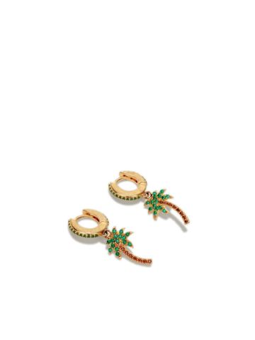 Circle earrings palm detail