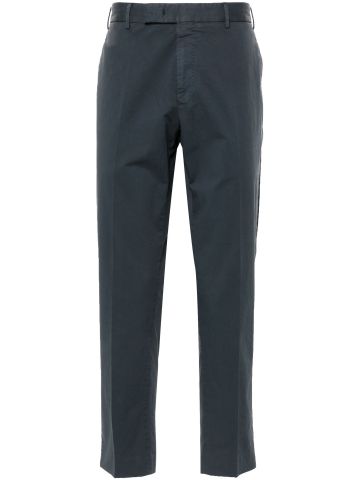 Blue slim-cut chino trousers