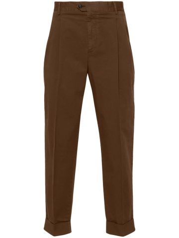 Brown straight trousers