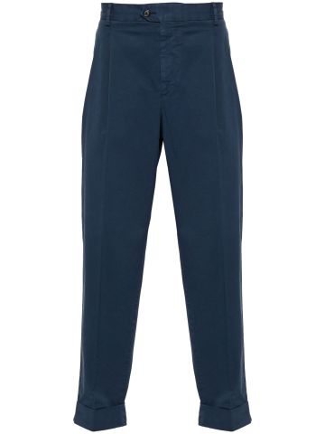Blue straight trousers