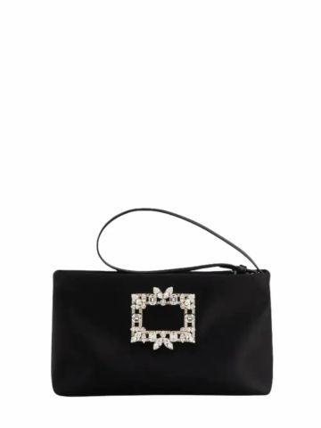 Mini RV Nightlily Bag in black satin