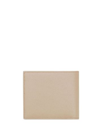 Beige bi-fold wallet