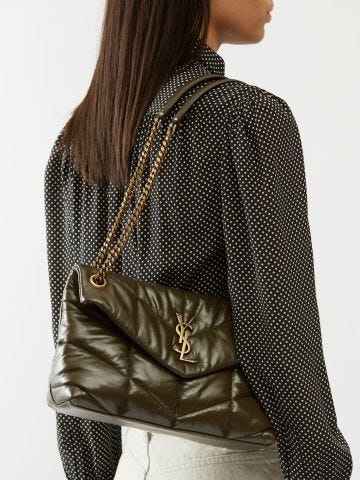 Puffer small leather shoulder bag