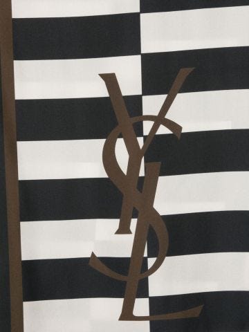 Foulard in seta con stampa logo
