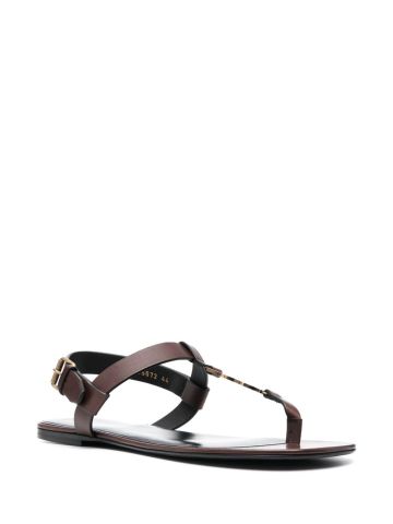 Cassandre sandals in brown leather