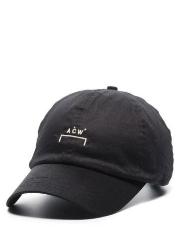 Cappello baseball nero con logo ricamato