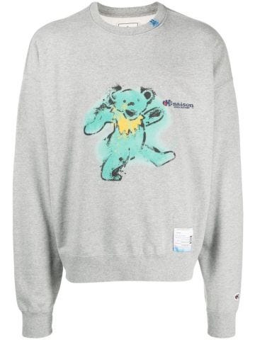 Bear logo-embroidered sweatshirt