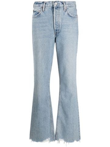Jeans svasati azzurri con vita media