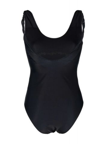 Smiley print black Swimsuit