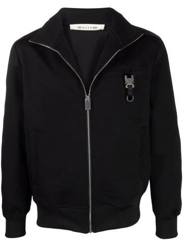 Buckle detailed zipped track Jacket