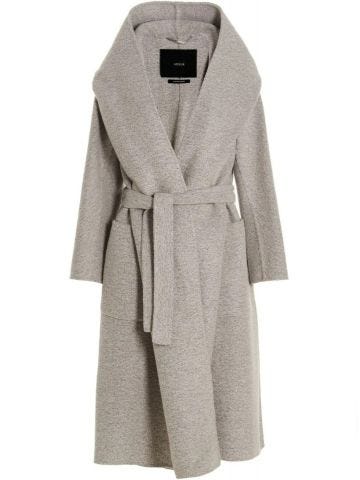 Cappotto 'Racer' grigio in misto cashmere e lana