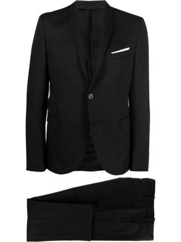 Black single breasted two-piece Suit