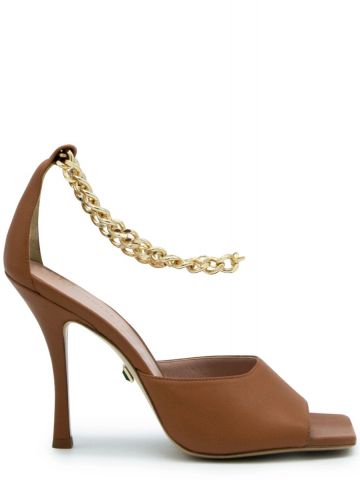 Ankle chain brown high Sandals
