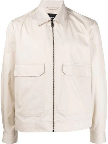 Beige lightweight zip-up Jacket