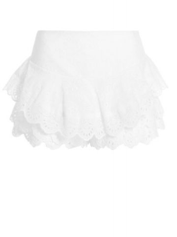 White broiderie anglaise Bea mini Skirt