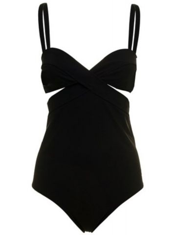 Black One-piece Swimsuit with cut-out details