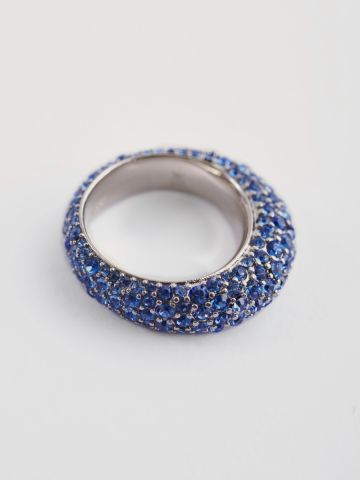 Cameron blue ring with crystals decoration