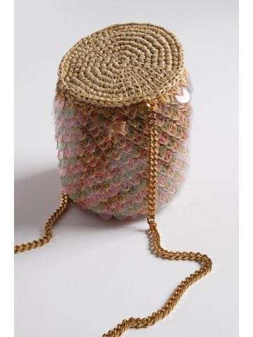 Pink sequined Cher bucket Bag