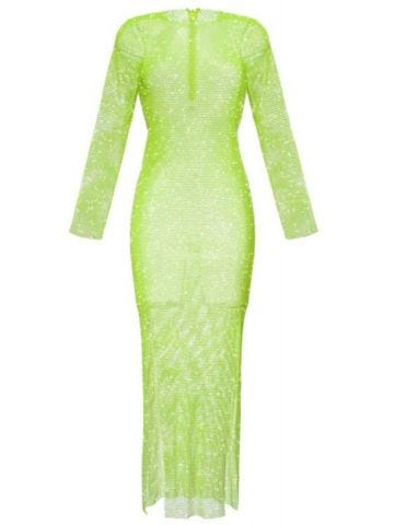 Green diamonds maxi Dress