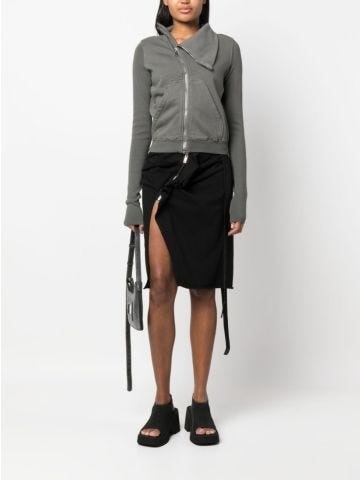 Black pencil skirt with zip