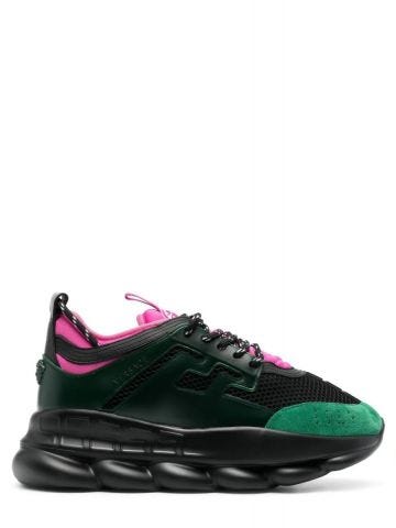 Black panelled Chain Reaction Sneakers