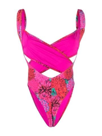 Floral print pink Exotica Swimsuit